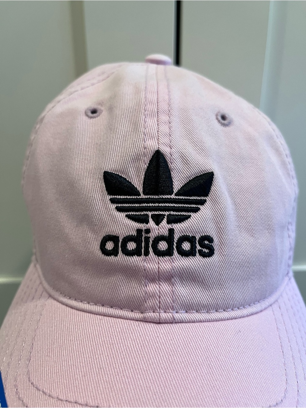 adidas women’s Light Pink Baseball Cap with Black Trefoil - Picture 7 of 8